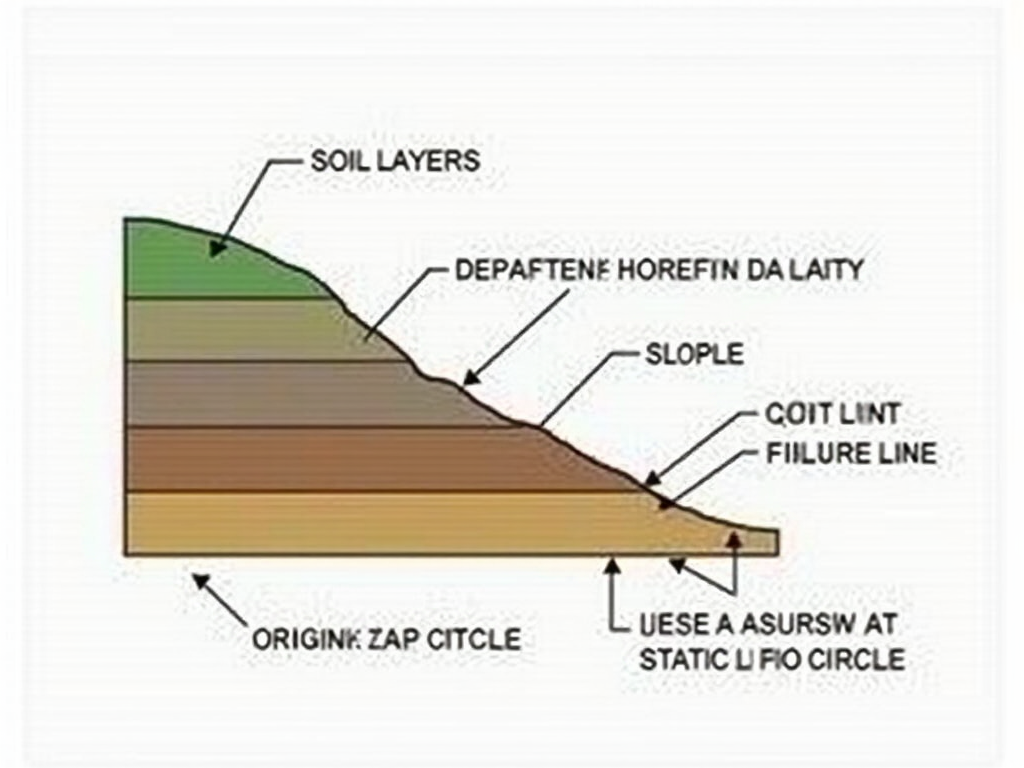 Slope stability analysis diagram